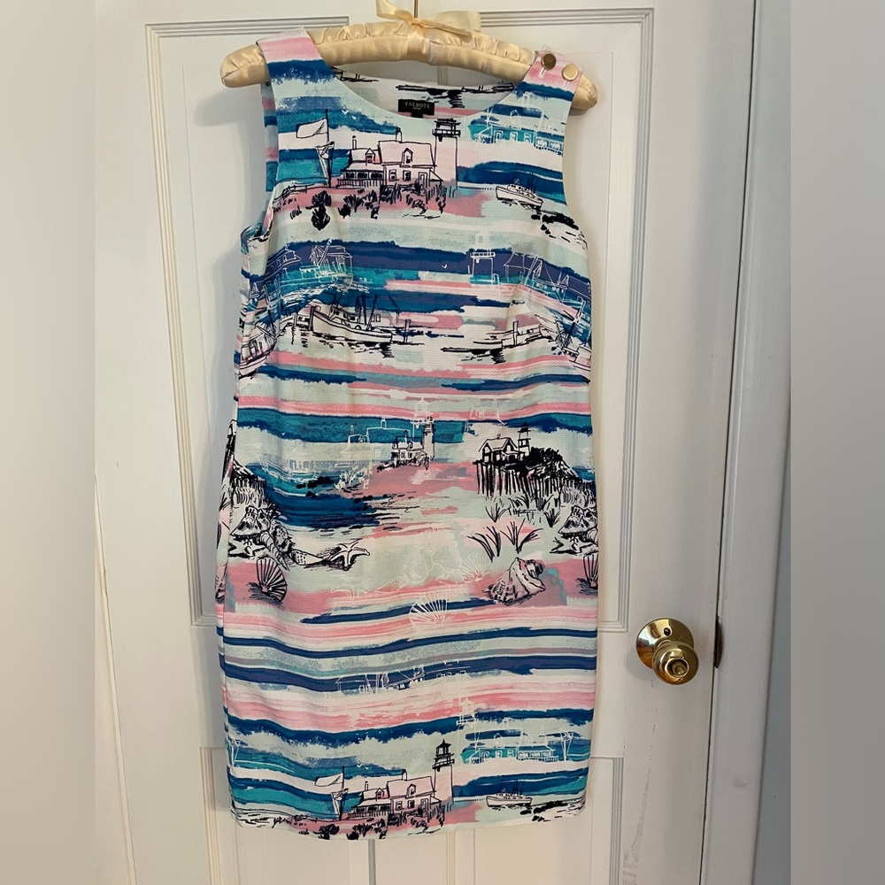 TALBOTS Seaside Harbor Dress EUC 4 Petite